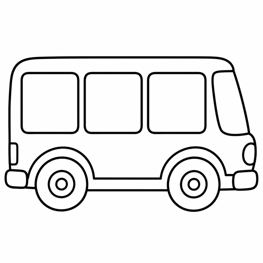 Quvnoq avtobus — bo‘yash uchun rasm